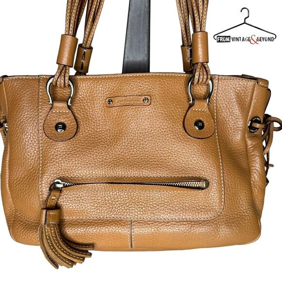 Kate Spade Cognac Pebbled Leather Satchel - Picture 2 of 16